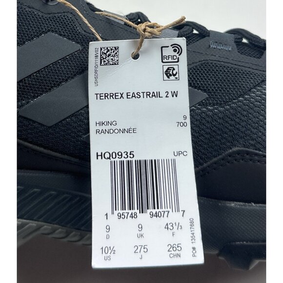 Adidas Terrex Eastrail 2 Womens Black Hiking Shoes Sneakers Trail HQ0935 - Picture 10 of 10